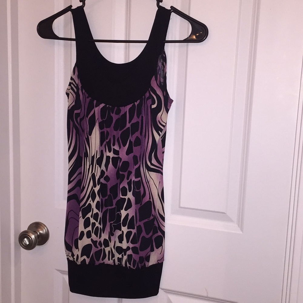 Candy Rain Y2K Purple Animal Print Tunic Top Women’s Small